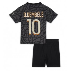Paris Saint-Germain Ousmane Dembele #10 Replica Third Stadium Kit for Kids 2023-24 Short Sleeve (+ pants)